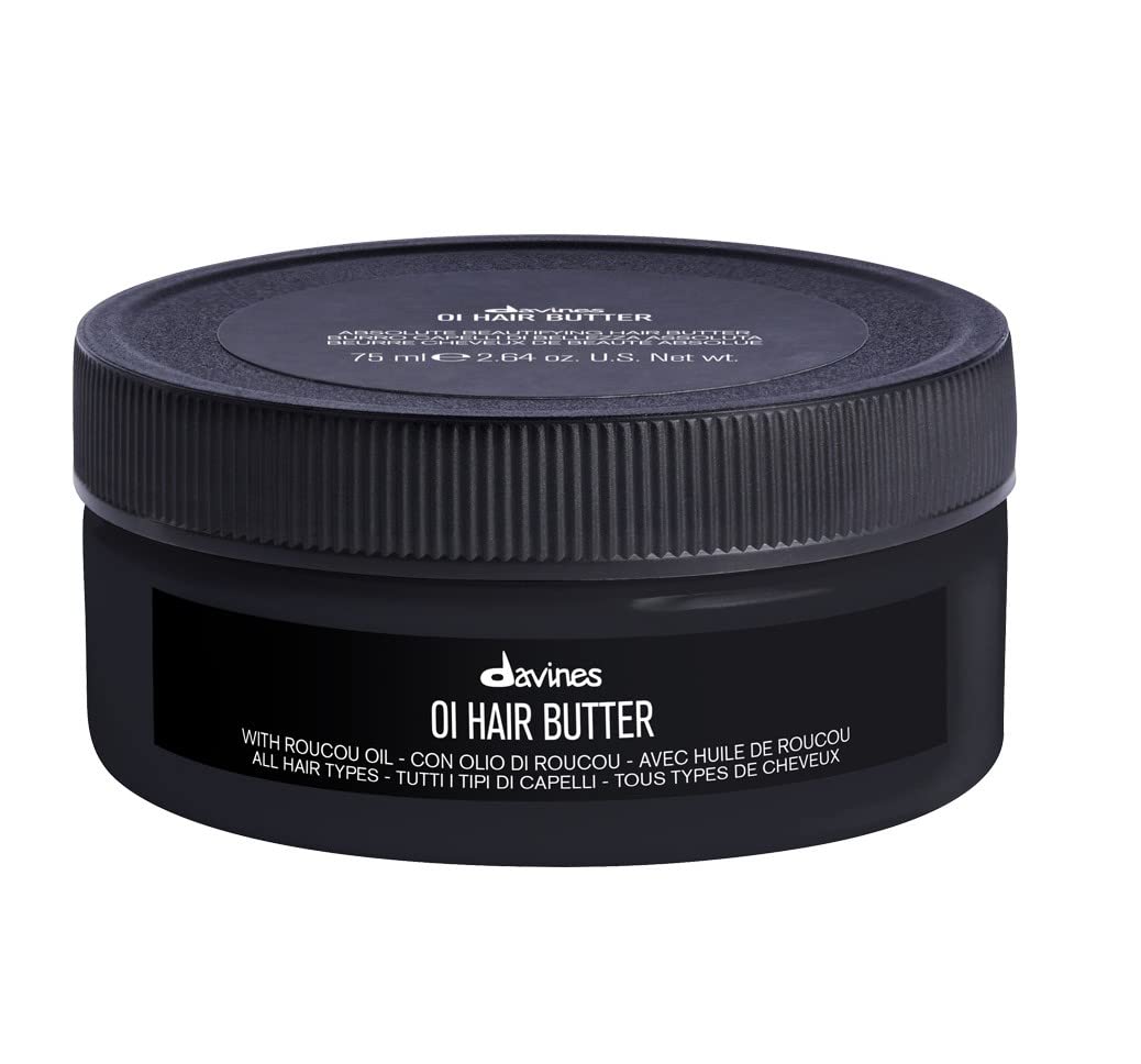 Davines OI Hair Butter, Deeply Nourishing Antioxidant Mask for All Hair Types - Hydrating Treatment Controls Frizz & Adds Instant Shine with Roucou Oil - Restores Softness & Body