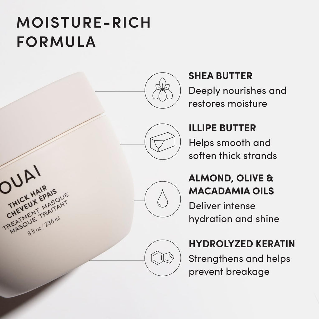 OUAI Thick Hair Mask - Deep Conditioning Hair Mask (8 Fl Oz)