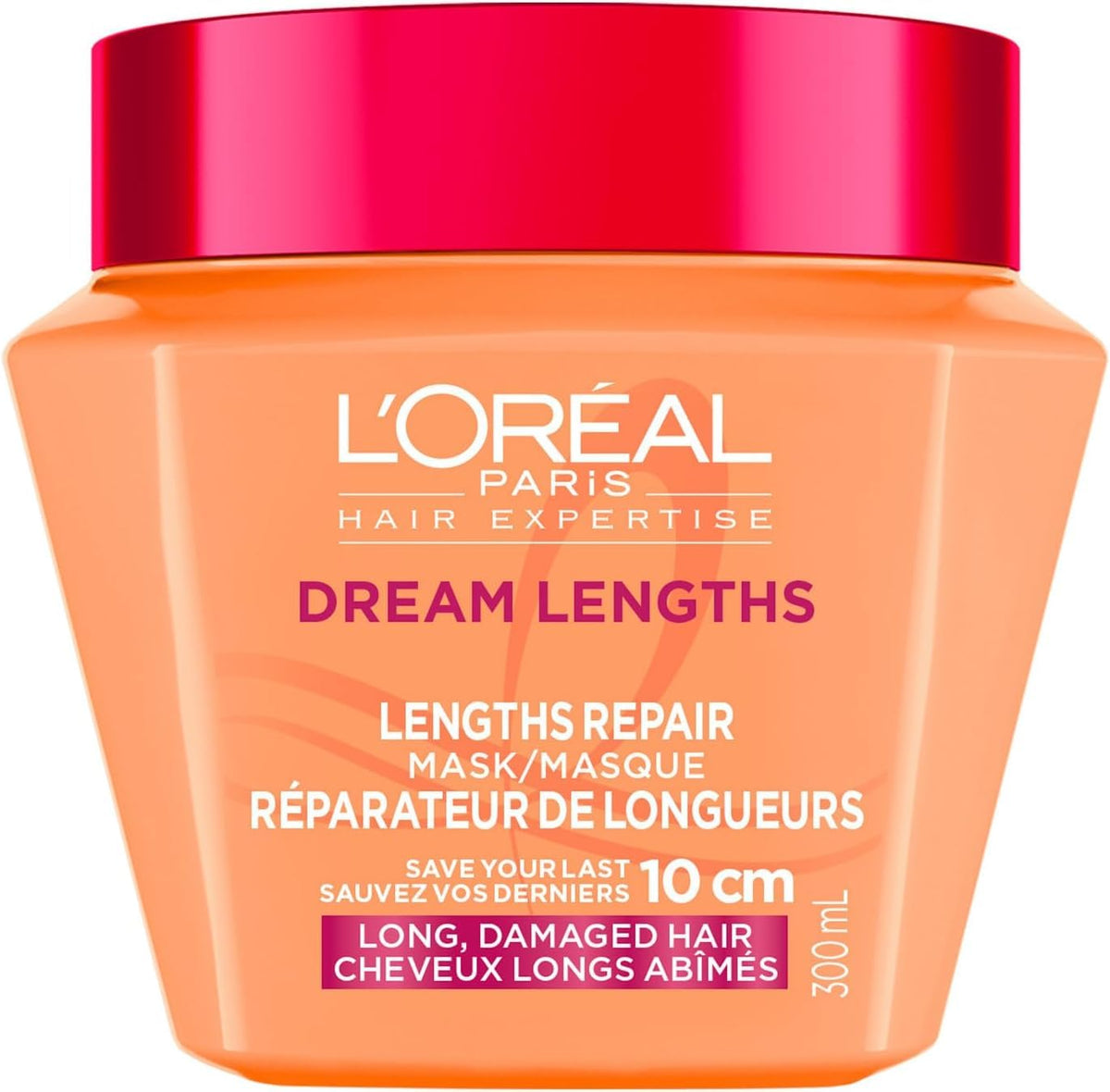 L'Oreal Paris Elvive Dream Lengths Hair Mask, Nourishing & Strengthening Treatment, Enriched with Castor Oil, For Long, Damaged Hair 300ml
