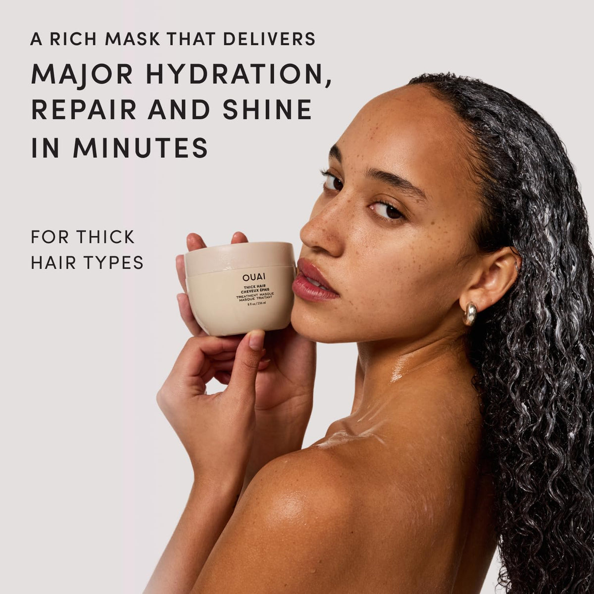 OUAI Thick Hair Mask - Deep Conditioning Hair Mask (8 Fl Oz)