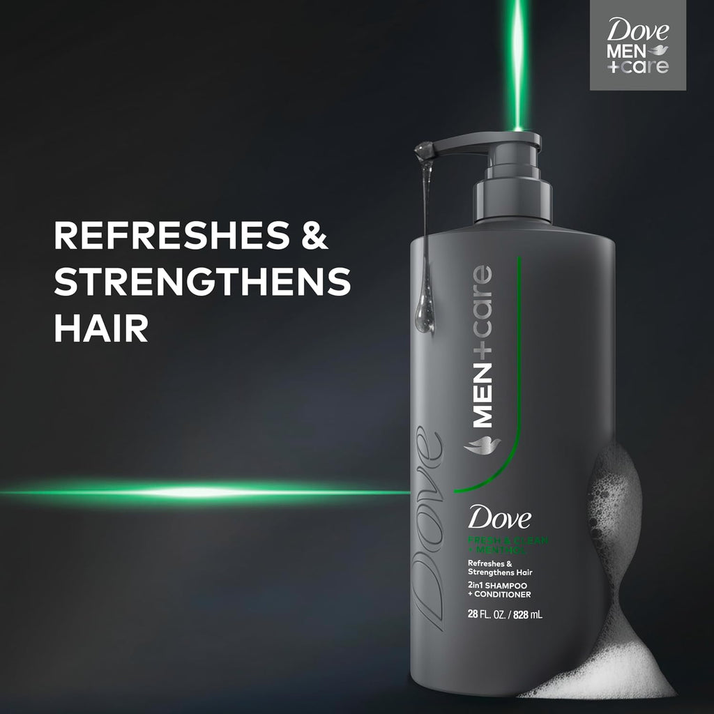Dove Men Fresh & Clean 2-in-1 Shampoo & Conditioner with Menthol 28oz