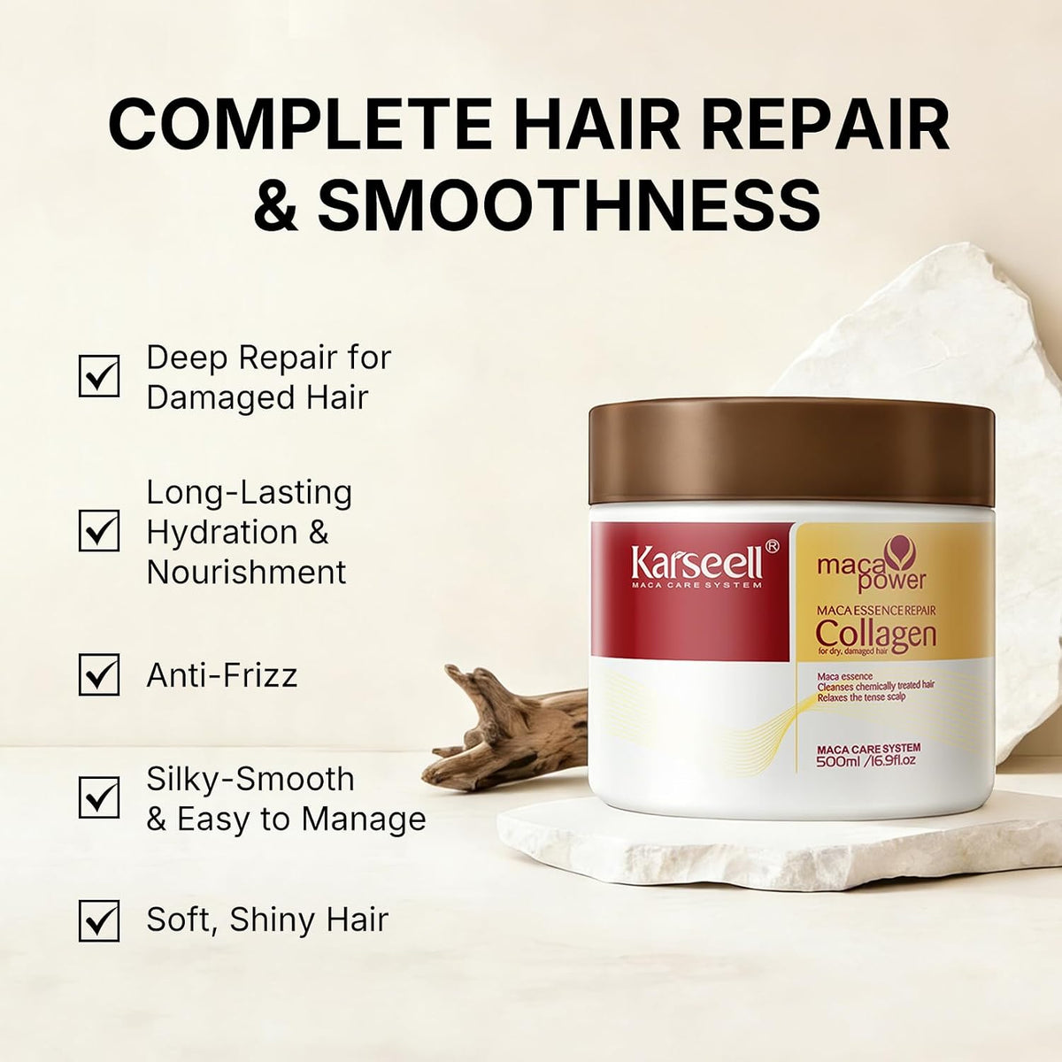 Karseell Collagen Hair Mask for Dry, Frizzy, Damaged Hair 16.90 oz
