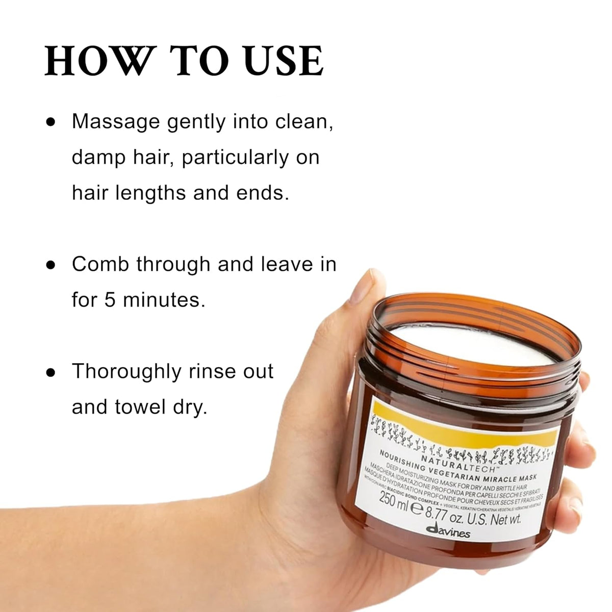 Naturaltech Nourishing Vegetarian Miracle Mask, replenishes brittle hair