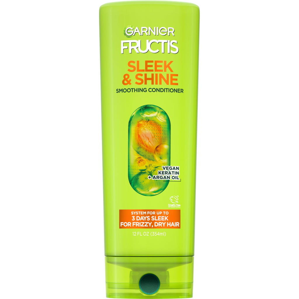 Garnier Fructis Sleek & Shine Conditioner, Frizzy, Dry, Unmanageable Hair, 21 fl. oz.(Packaging May Vary)