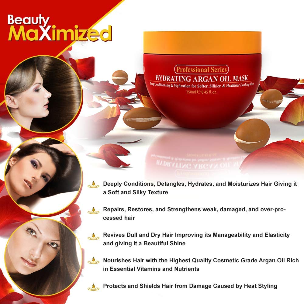 Arvazallia Hydrating Argan Oil Hair Mask & Deep Conditioner For Dry Hair