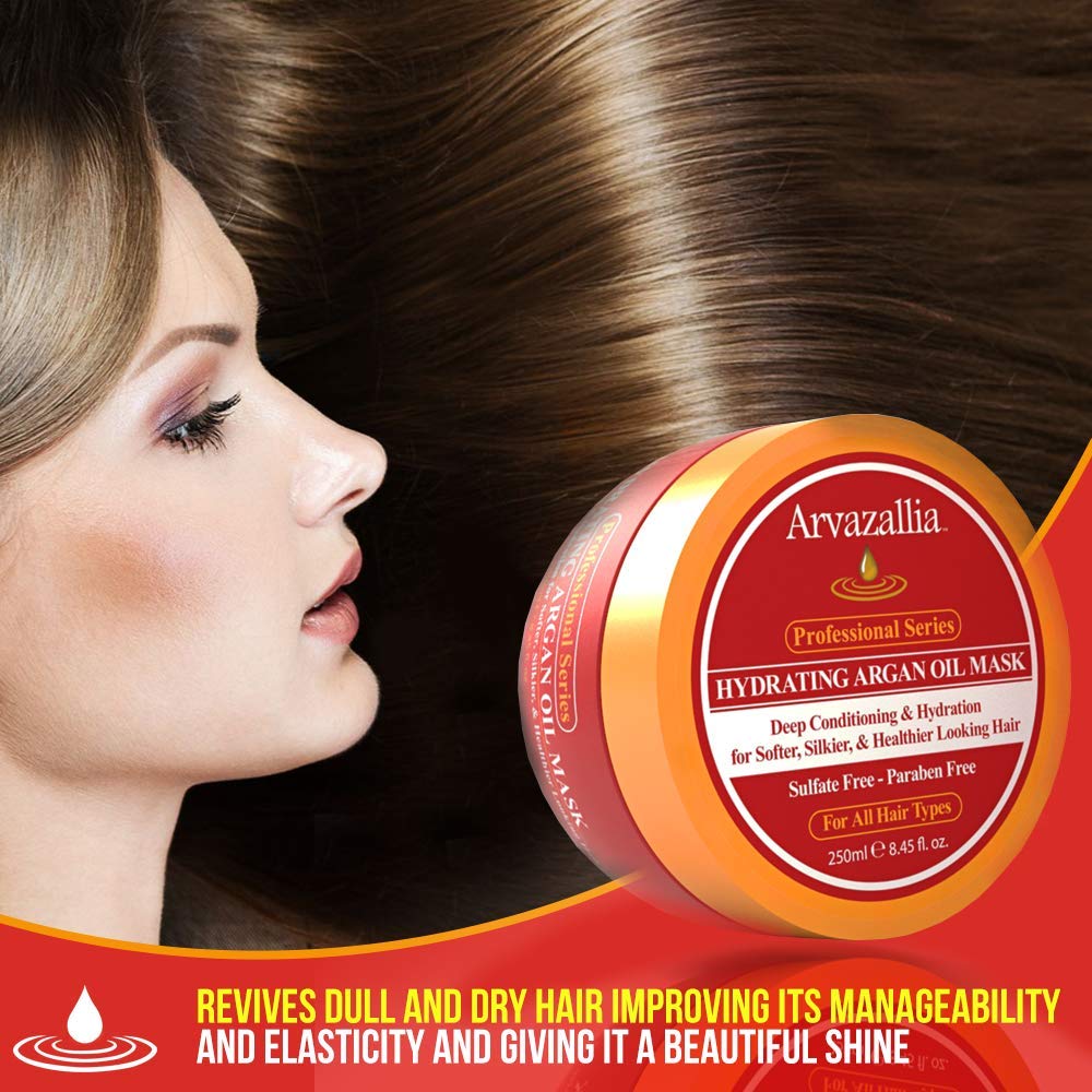 Arvazallia Hydrating Argan Oil Hair Mask & Deep Conditioner For Dry Hair