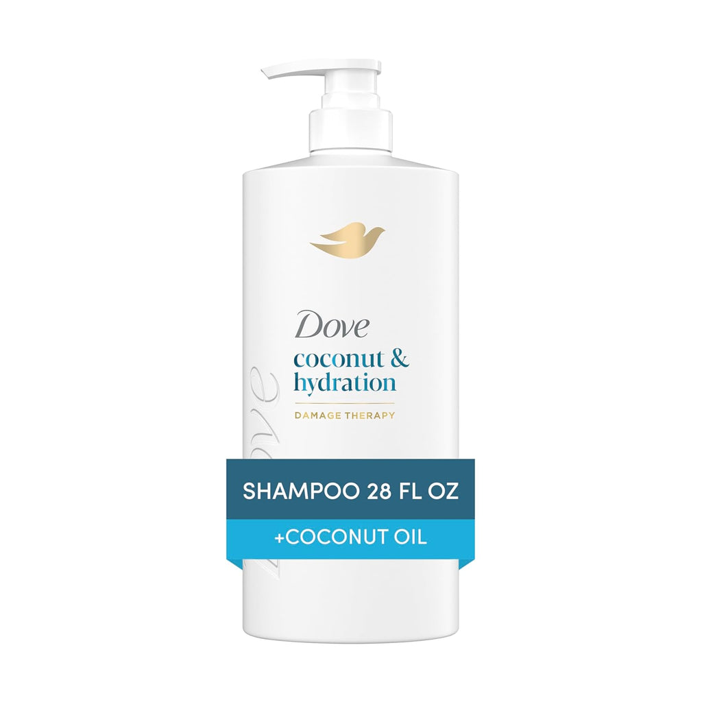 Dove Shampoo Coconut & Hydration for Dry Hair with Bio-Protein, 28 Fl Oz