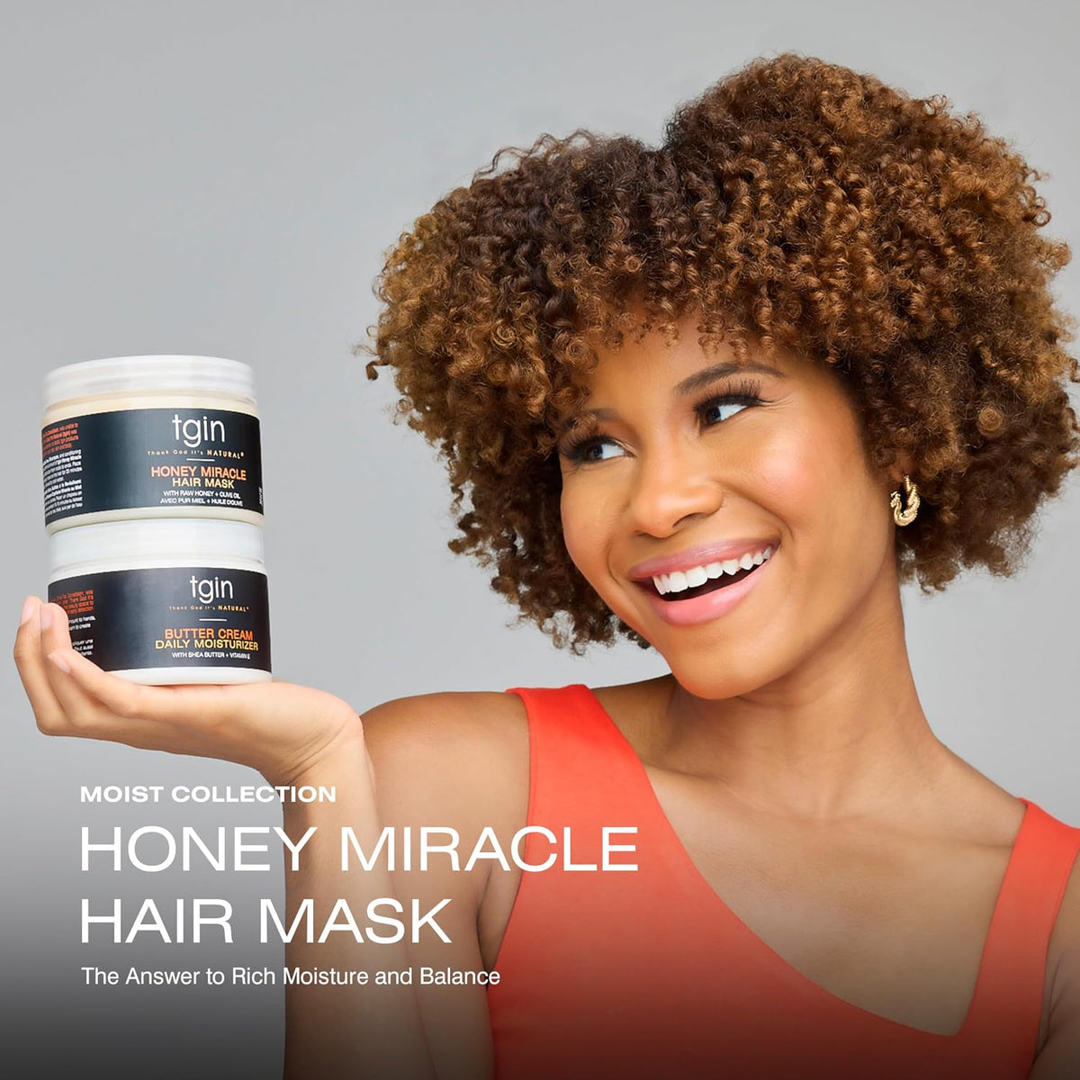 TGIN Honey Miracle Hair Mask Duo, 12 oz (Pack of 2) for Natural, Dry, Curly, Type 3c and 4c Hair