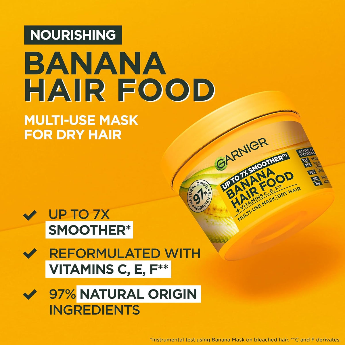 Garnier Ultimate Blends Hair Food Banana 3-in-1 Dry Hair Mask Treatment 390ml