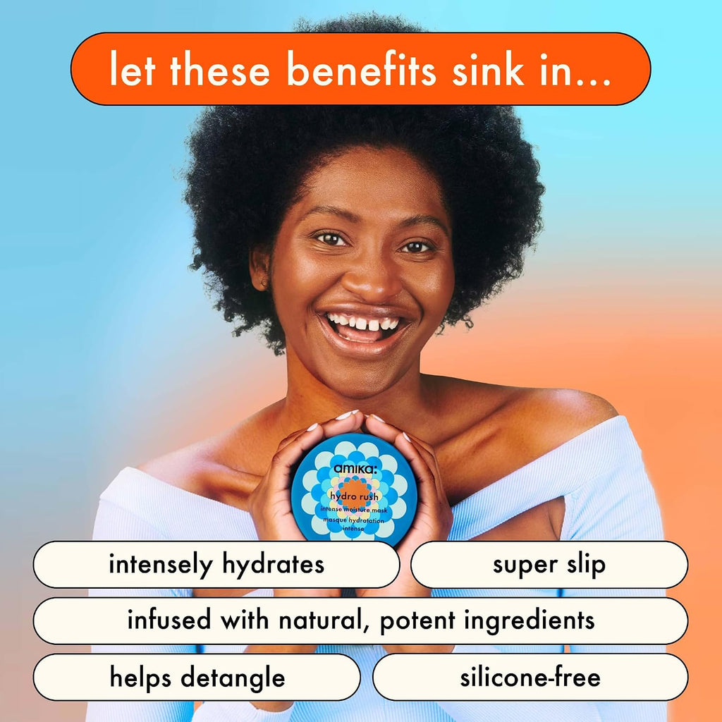amika hydro rush intense moisture mask with hyaluronic acid