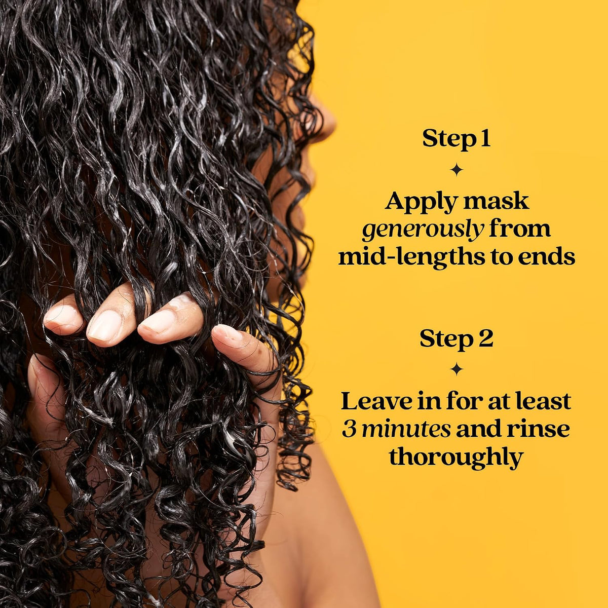 Fable & Mane Shine Hair Mask, Boosts Shine, Tames Frizz and Enhances Colour with Black Tea. 3-Minute, Chai-scented, Hair Gloss Treatment